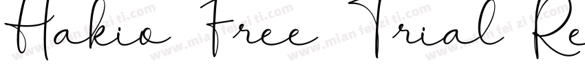Hakio Free Trial Reg字体转换